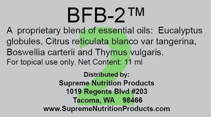 Supreme Nutrition BFB-2 bottle beside diffuser, ideal for creating a calm, uplifting room scent.
