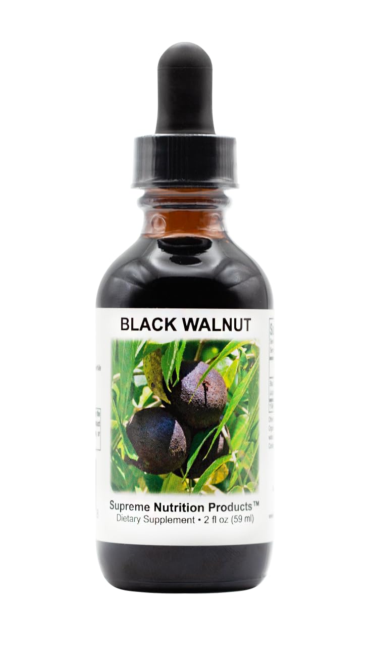 Supreme Nutrition Black Walnut Tincture bottle for daily herbal support.