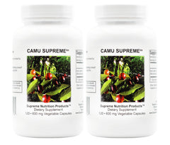 Supreme Nutrition Camu Supreme bottle front with capsules for daily wellness