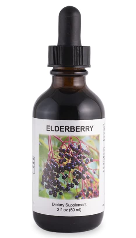 Supreme Nutrition Elderberry Tincture bottle with dropper for easy daily dosing.