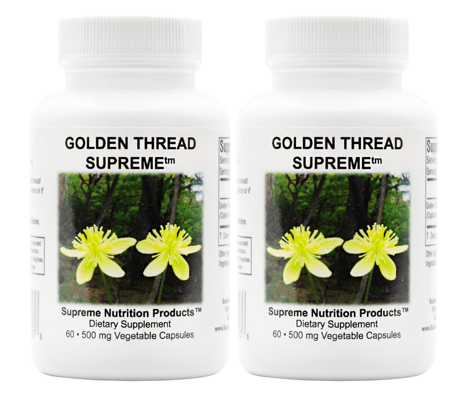 Supreme Nutrition Golden Thread Supreme bottle with capsules for daily wellness.