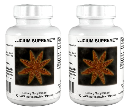 Supreme Nutrition Illicium Supreme bottle pour demonstrates easy daily dosing.