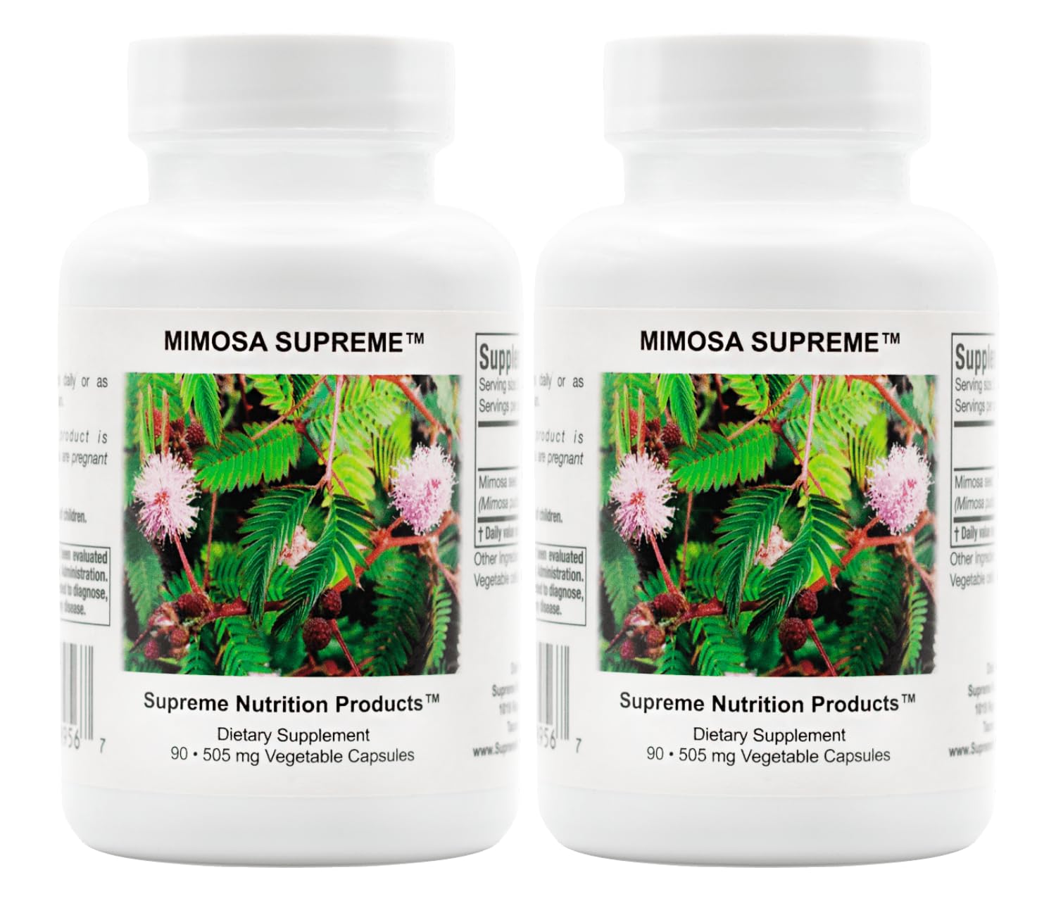 Supreme Nutrition Mimosa Supreme bottle front showing clean label for daily use