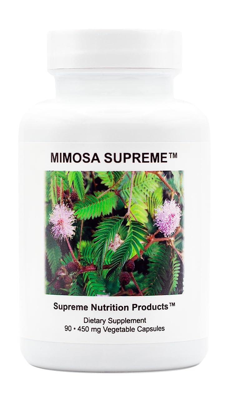 Supreme Nutrition Mimosa Supreme front packaging shows label and capsule count benefit clarity