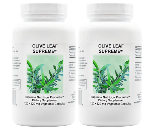 Supreme Nutrition Olive Leaf Supreme bottle with pure capsules for daily support