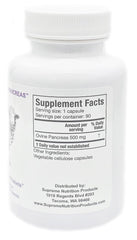Supreme Nutrition pancreas capsules packaging showing purity and batch transparency