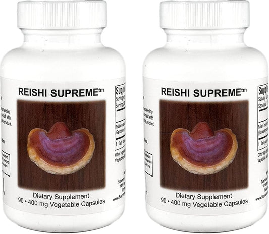 Supreme Nutrition Reishi Supreme bottle—premium packaging for easy daily supplementation.