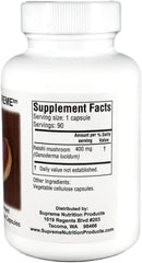 Reishi Supreme capsules close-up—pure, filler-free formula for mindful wellness routines.