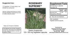 Close-up of Supreme Nutrition Rosemary Supreme vegetarian capsules