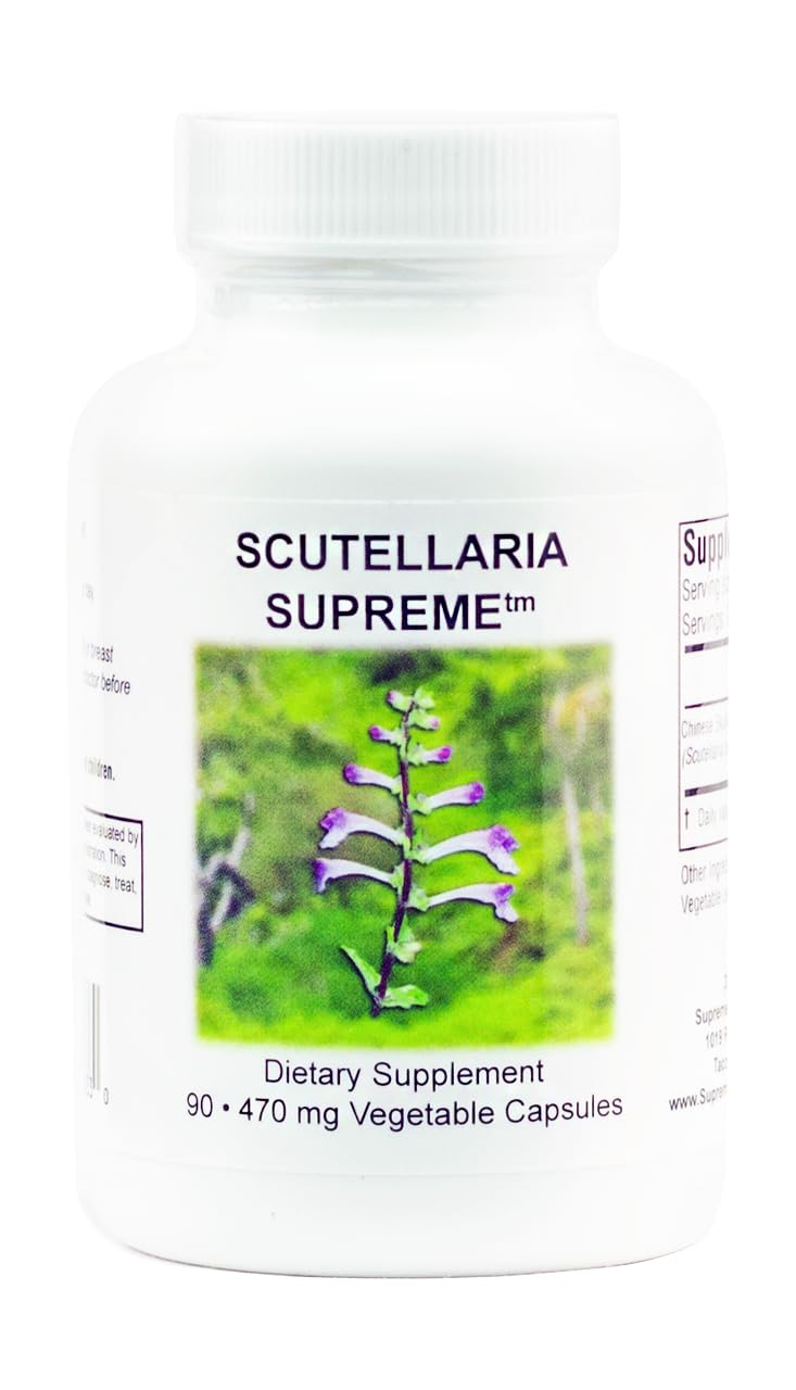 Supreme Nutrition Scutellaria Supreme bottle with pure capsules for daily use