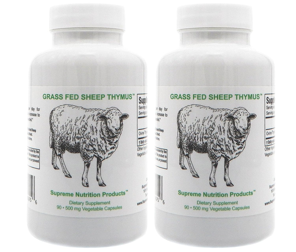 Supreme Nutrition Sheep Thymus bottle with 90 capsules for daily vitality