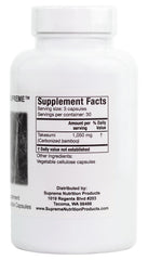 Supreme Nutrition Takesumi Supreme capsules closeup showcases smooth surface and easy-to-swallow form for on-the-go use