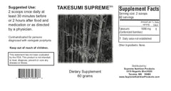 Close-up of Takesumi Supreme powder texture showing fine dark granules