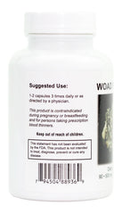 Supreme Nutrition Woad Supreme capsules closeup shows 100% pure Isatis root.