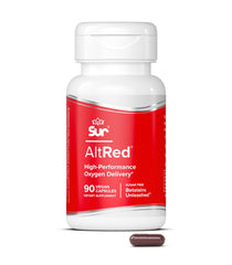 Sur AltRed beet capsules prepared for endurance-focused workouts.