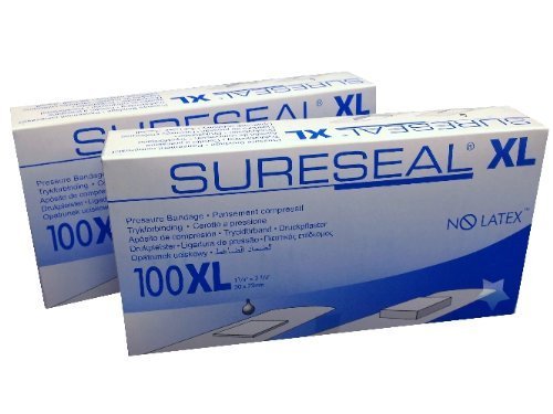 SureSeal XL latex-free bandages in a box, quick bleeding control for clinical use