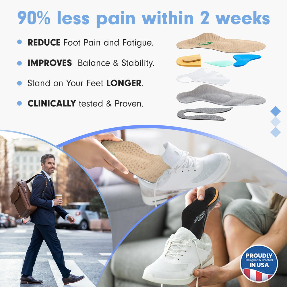 SursilOrtho all-day stability fits into sneakers and running shoes without bulk.