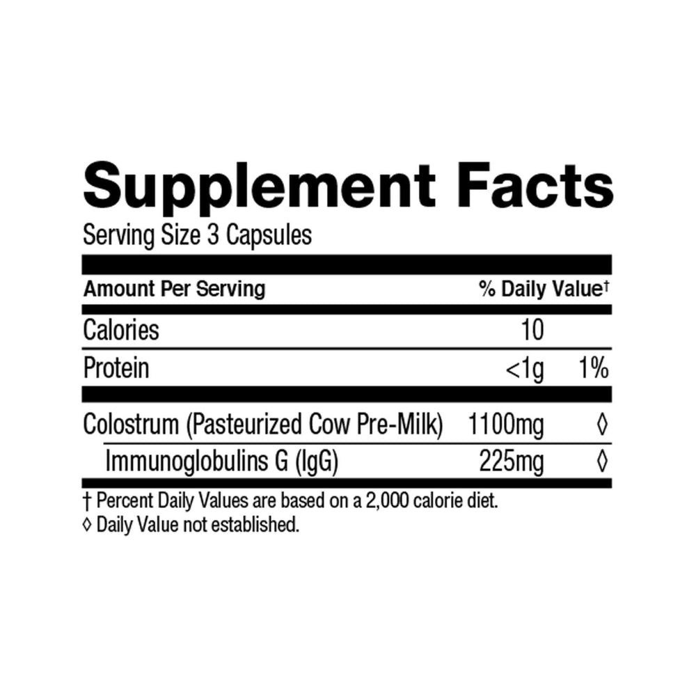 Surthrival Colostrum bottle on shelf, convenient 180-count supply for ongoing use.