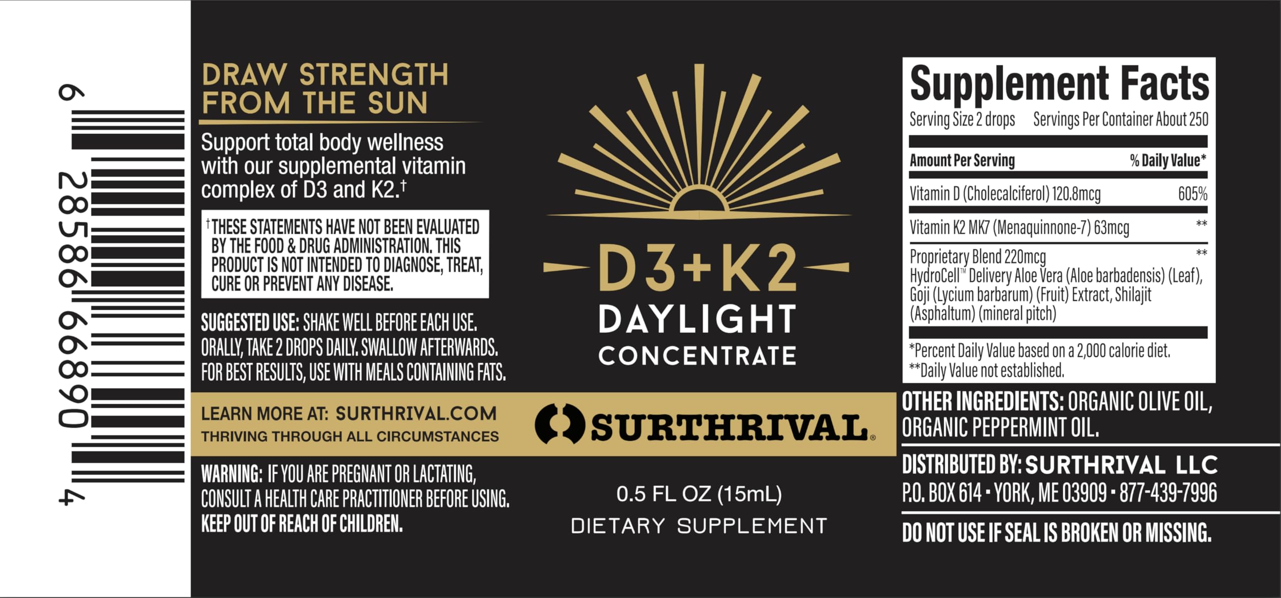Surthrival ingredients Aloe Vera leaf, Goji fruit and Shilajit showcase natural botanicals.