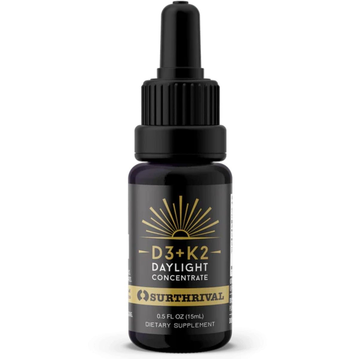 Surthrival Sunshine vitamin bottle in bright light for daily immune and bone support.