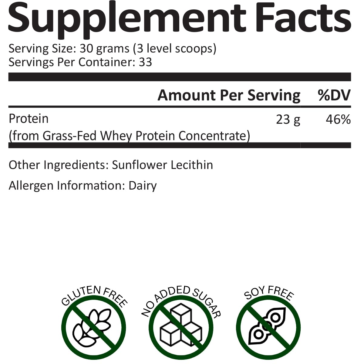 Survival Grocery whey protein powder with scoop, convenient serving for baking and smoothies.