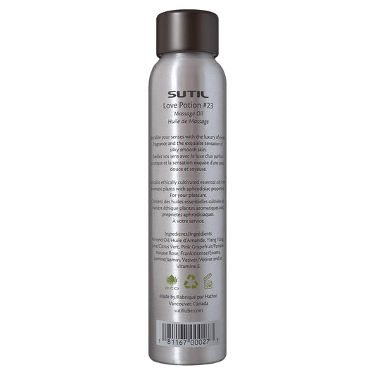 SUTIL Love Potion 23 pour-massage shows smooth, non-sticky glide