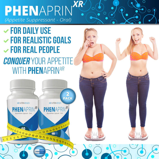 SutraHealth PhenAprin XR capsules for steady appetite control and energy.