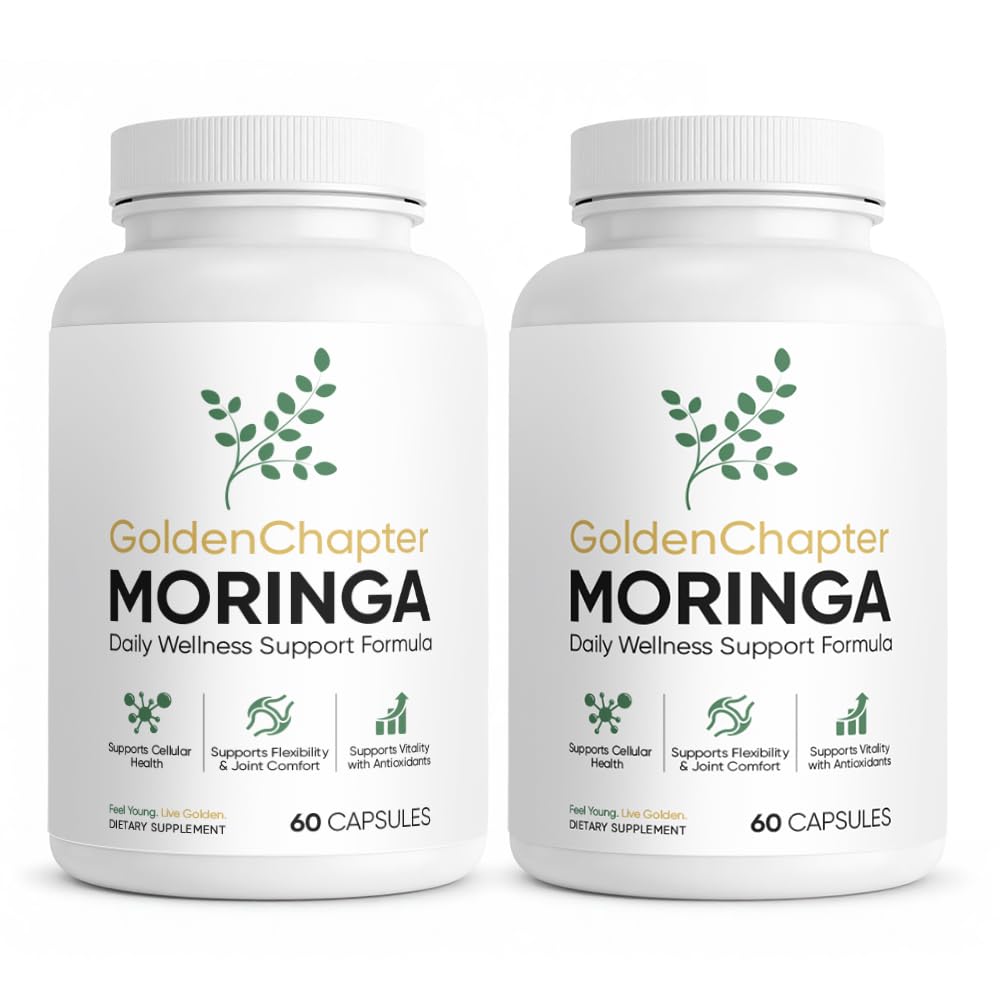 SUUDUUL Golden Chapter Moringa bottle front view highlighting daily wellness potential