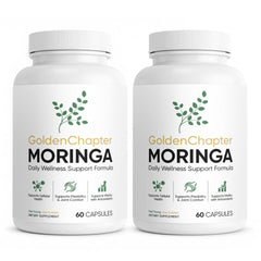 SUUDUUL Golden Chapter Moringa bottle front view highlighting daily wellness potential