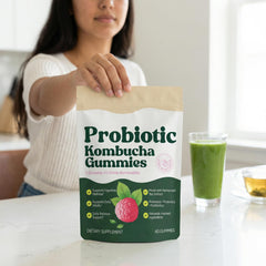 SUUDUUL Probiotic Kombucha Gummies serving supports a simple daily routine.