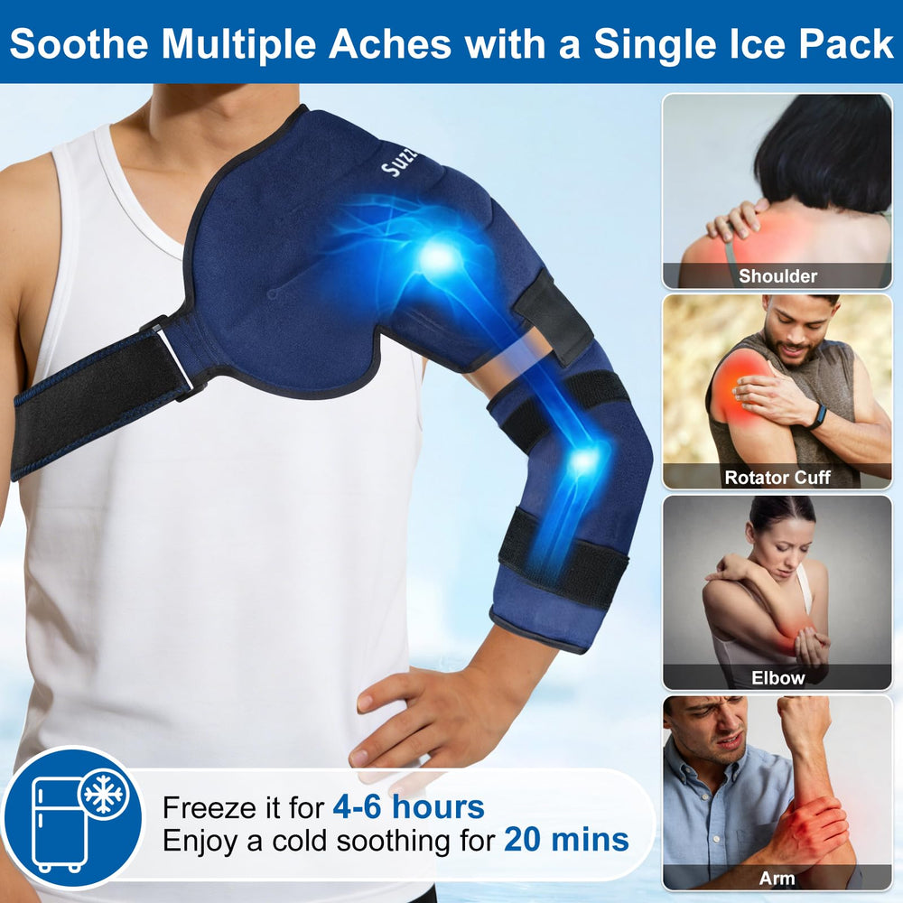 SUZZIPAD arm-elbow design targets shoulder and elbow relief.