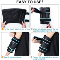 SuzziPad elbow wrap in use during activity for targeted relief