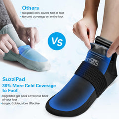 Gel ice packs removable for easy swapping and extended cooling sessions.