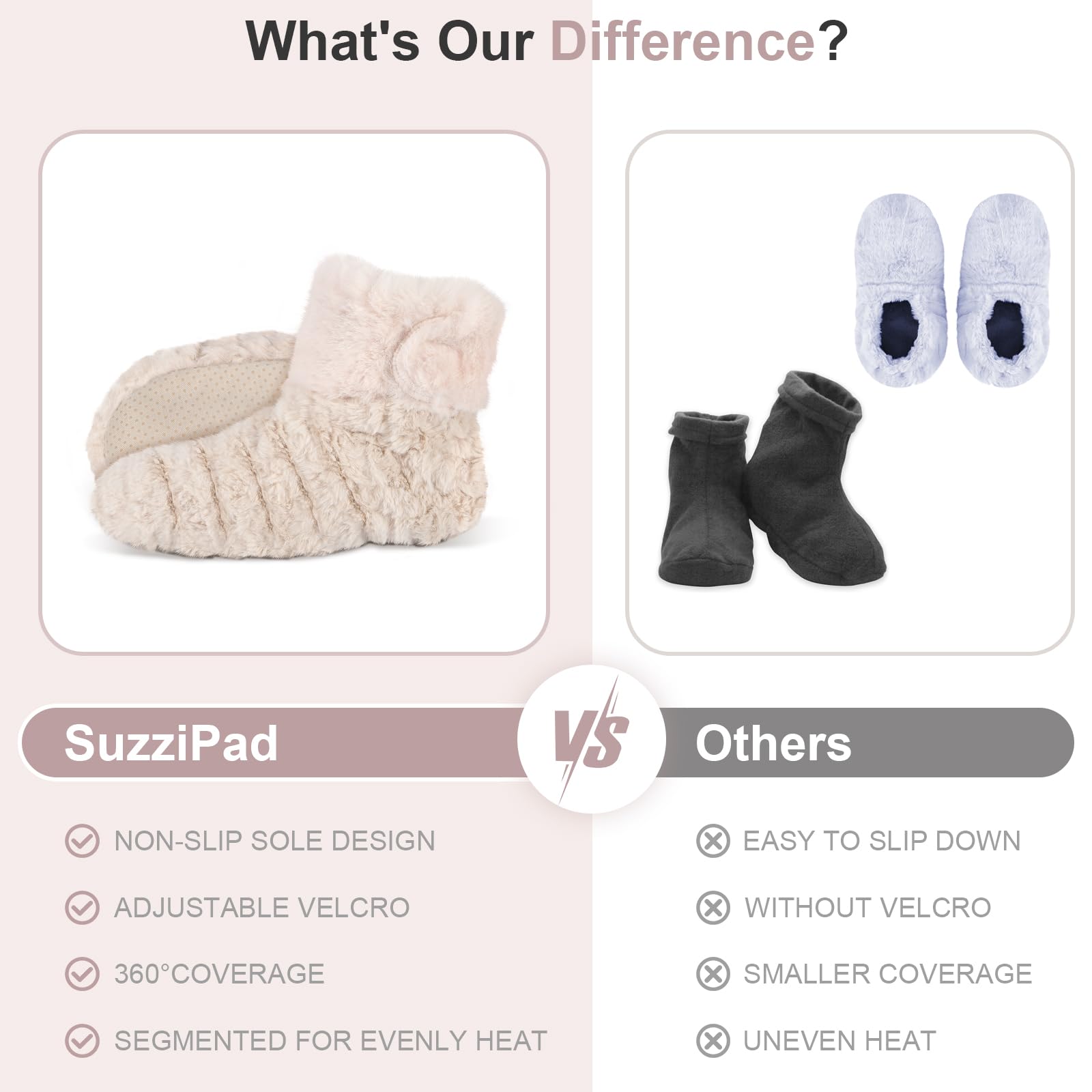 Suzzipad high-top fit with secure strap to prevent slipping