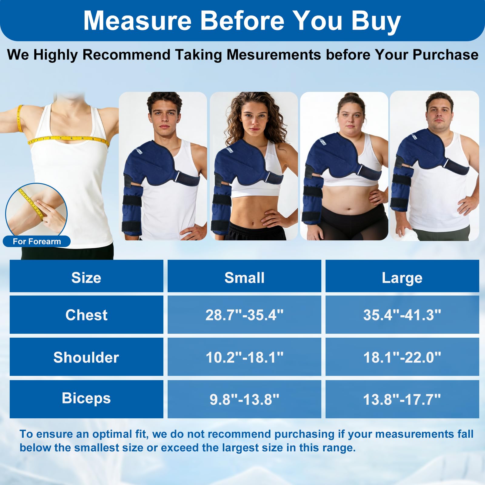 SUZZIPAD multi-part fit covers large area for relief.