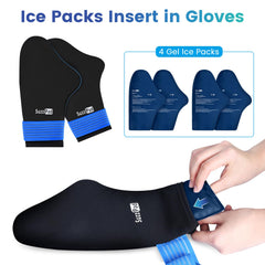 SuzziPad L-size foot gel packs designed for focused cold therapy.