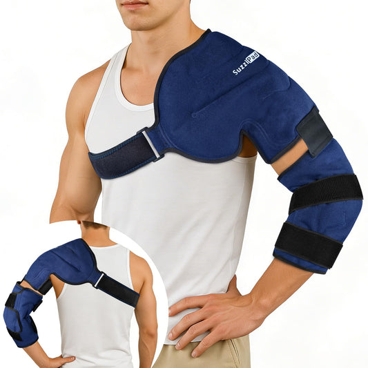 SUZZIPAD shoulder wrap provides full-coverage cold therapy for targeted relief.