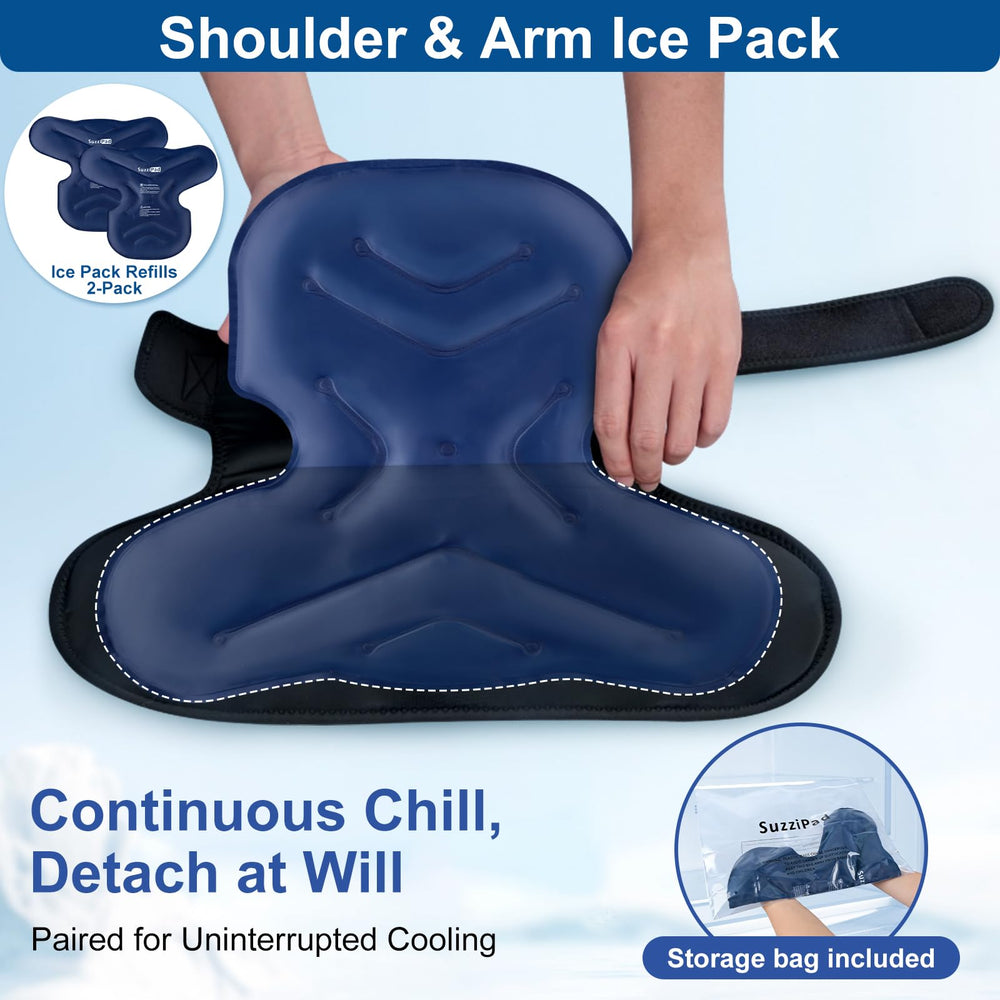 Two sizes ensure a secure, comfortable shoulder wrap.