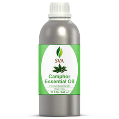 SVA Organics Camphor Oil bottle for diffusion and massage, premium 32 oz