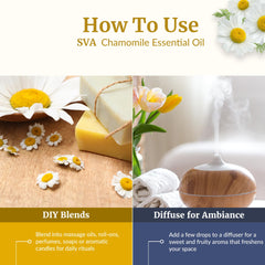 SVA Chamomile Oil in a foot bath for relaxation.