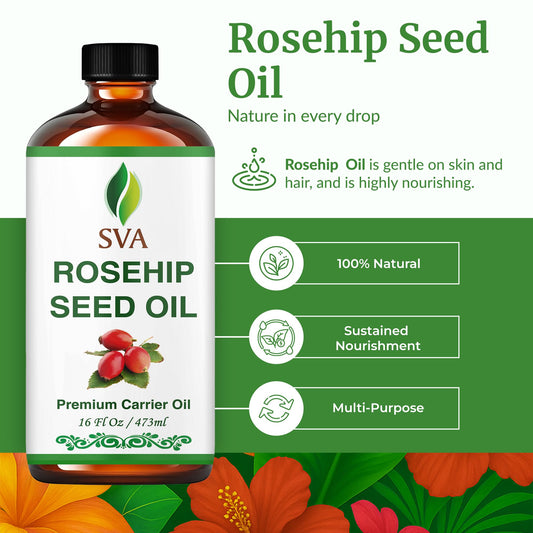 SVA Organics Rosehip Seed Oil dropper enables precise, easy application