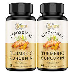Svaiketa capsules close-up highlighting liposomal turmeric formula for better absorption.
