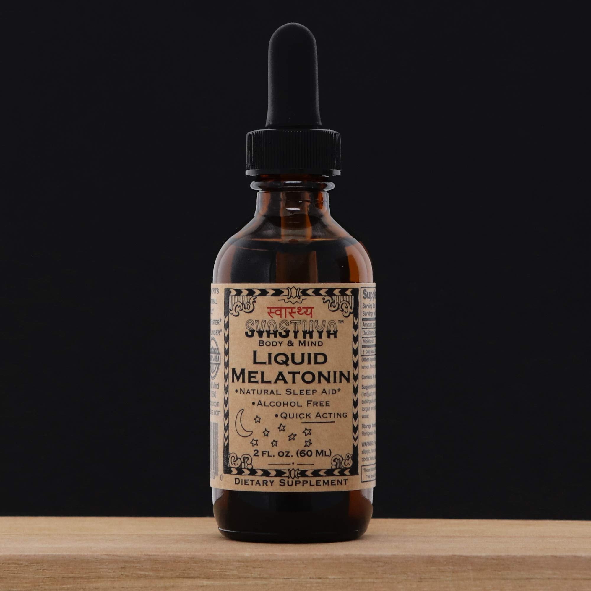 Svasthya Lemon-flavored melatonin liquid close-up