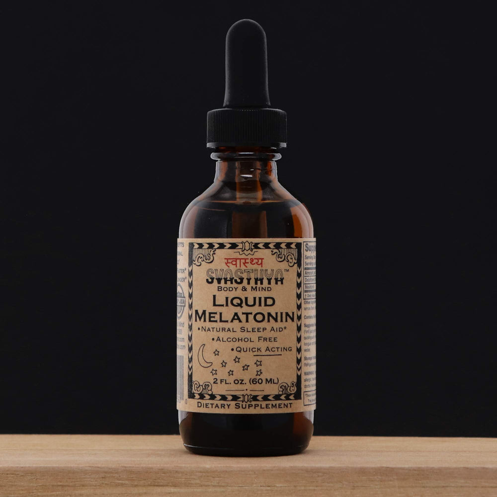 Svasthya Lemon-flavored melatonin liquid close-up