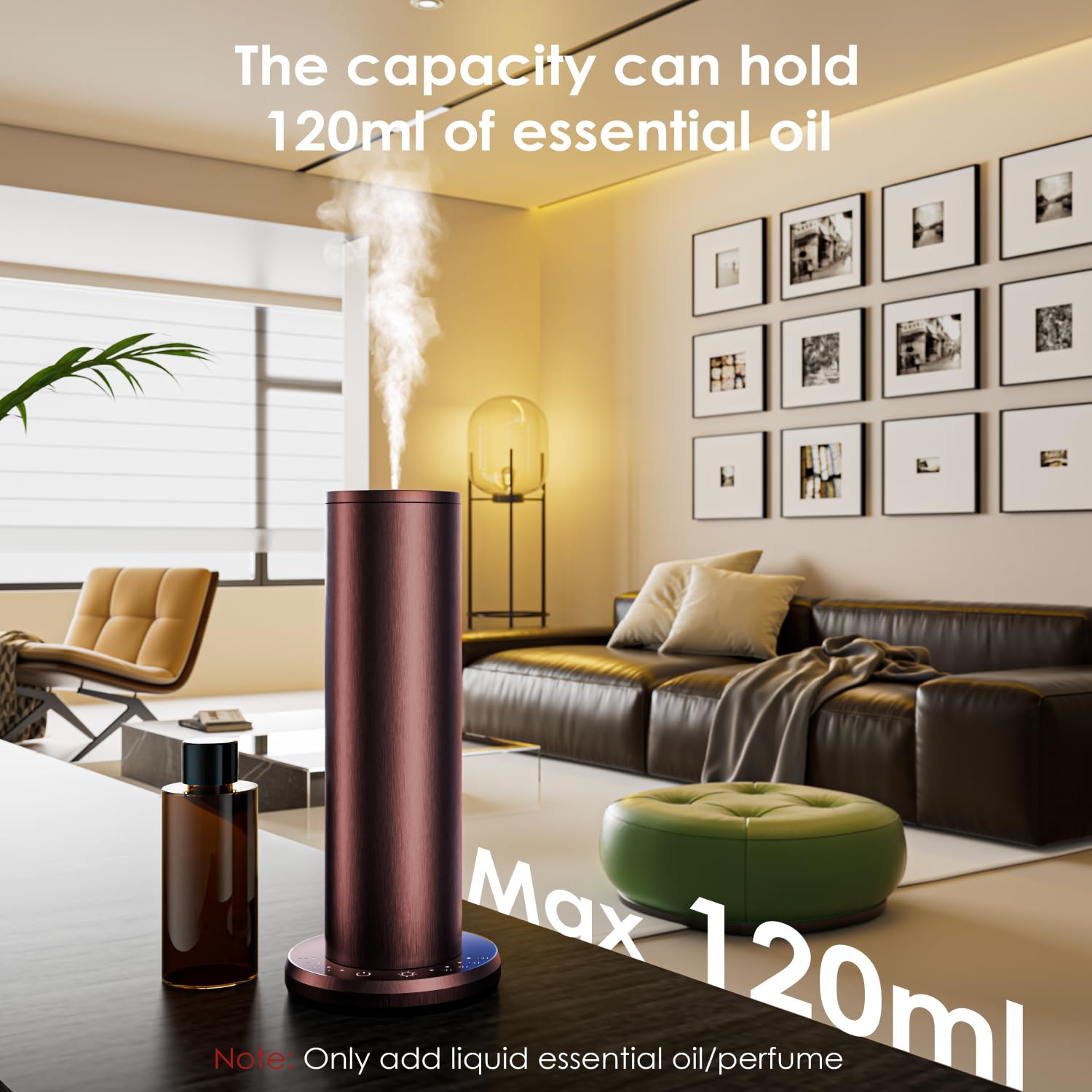 Dark purple design of SVNWKRE diffuser complements interiors