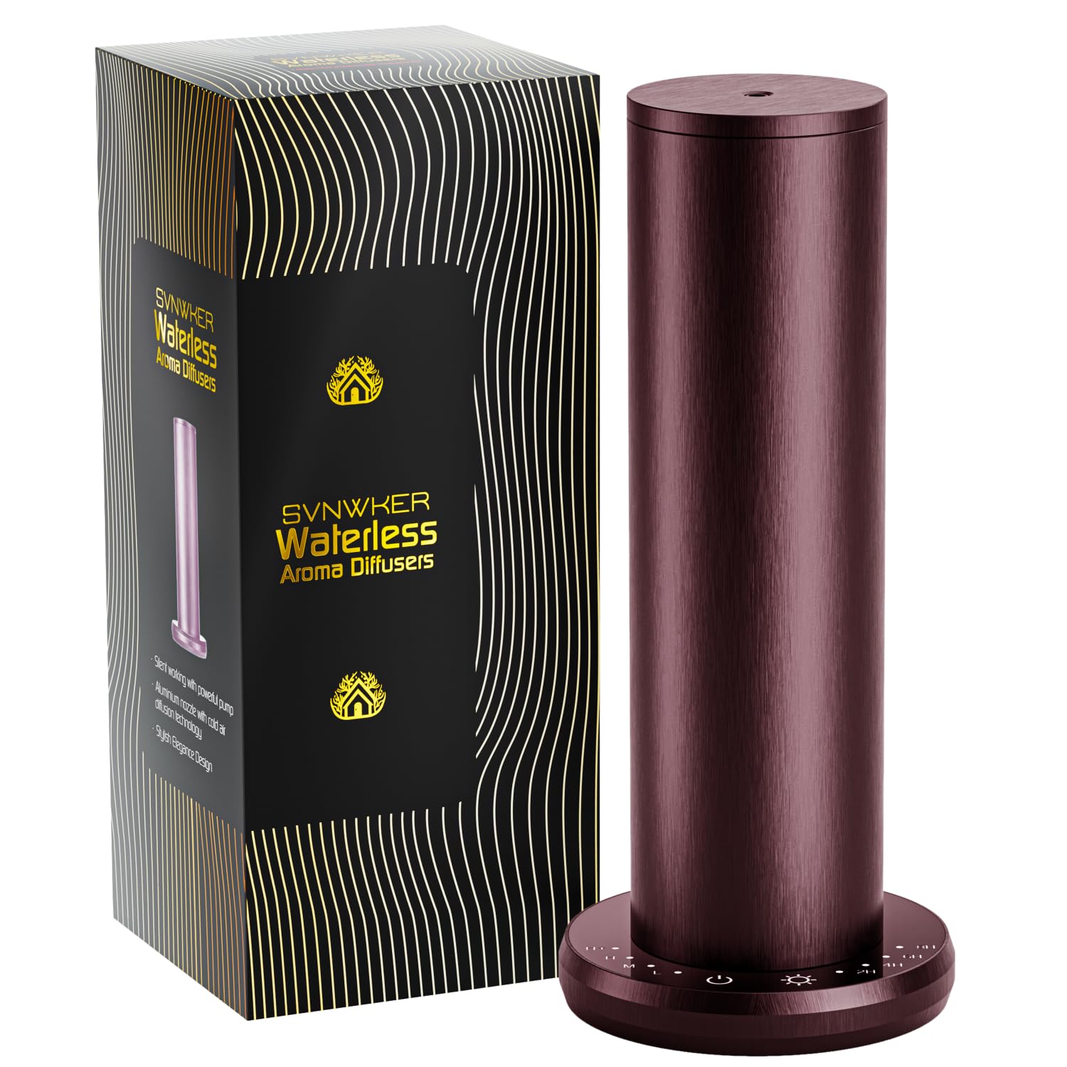 SVNWKRE waterless diffuser in dark purple, front view, ideal for large rooms