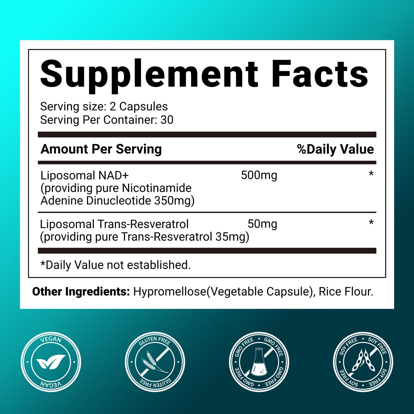 Svovita NAD capsules inside bottle showcasing liposomal delivery for better absorption.