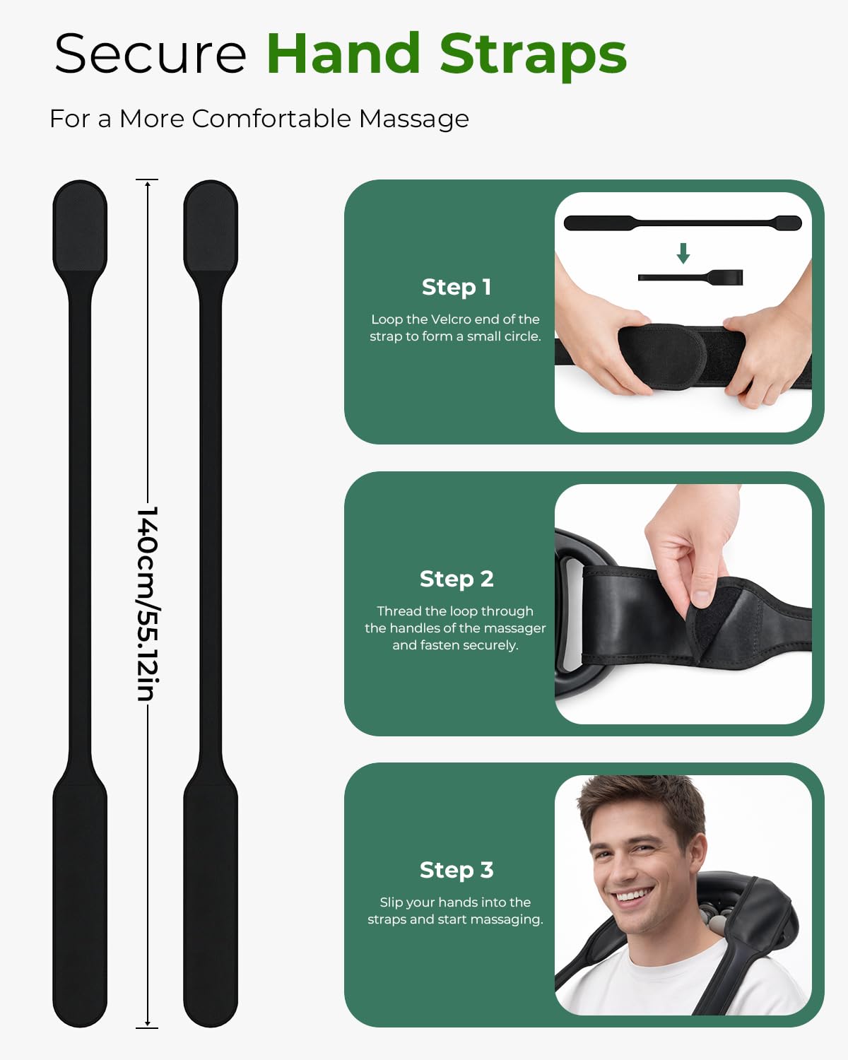 Swancode full-body massage in use for back and shoulders.