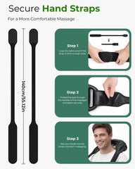 Swancode full-body massage in use for back and shoulders.