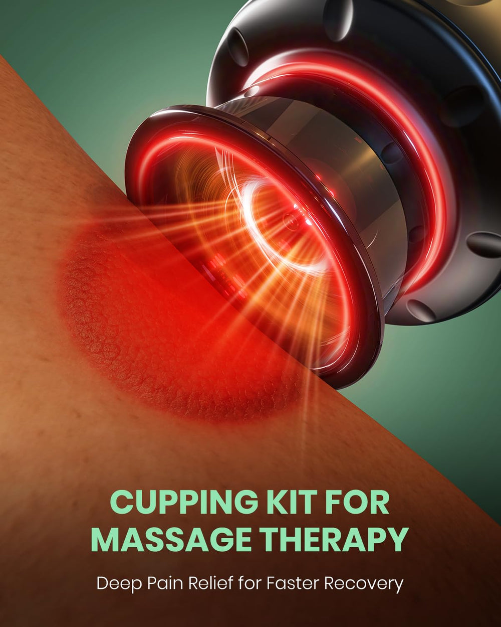 Swancode dynamic suction cups in use deliver customizable pressure for targeted muscle relief.